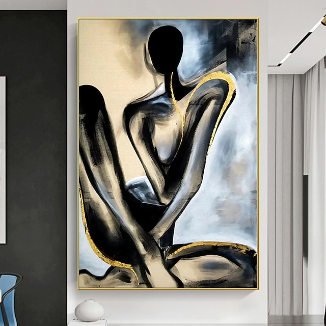  Mintura hecho a mano desnudo cuerpo humano pinturas al óleo sobre lienzo arte de la pared decoración imagen abstracta moderna para la decoración del hogar enrollado sin marco pintura sin estirar