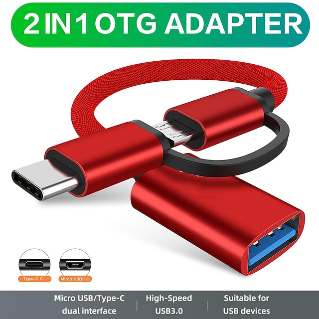  2 in1 usb otg adapter cable usb female to micro usb male converter micro usb otg adapter otg adaptateur un câble usb otg adaptateur