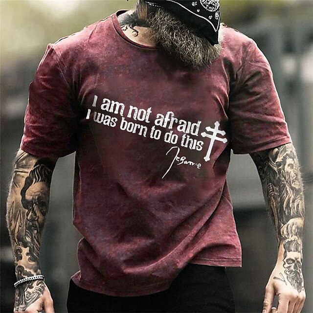  Men's T shirt Tee Crew Neck Graphic Letter Printed Clothing Apparel 3D Print Outdoor Daily Print Short Sleeve Fashion Designer Vintage