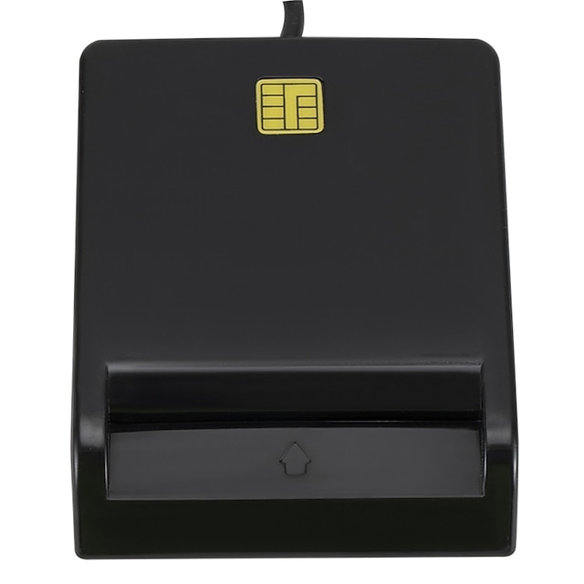  smartkortläsare common access cac usb för hem svart med cd-enhet