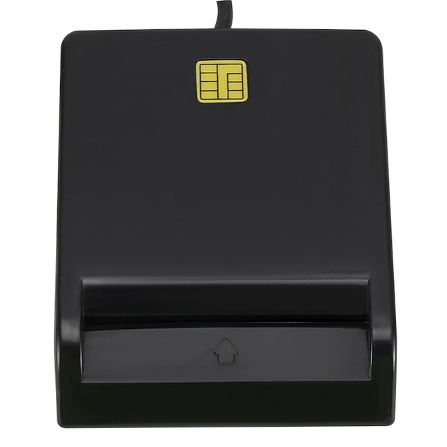 Smart Card Reader Common Access CAC USB For Home Black With CD Drive 10