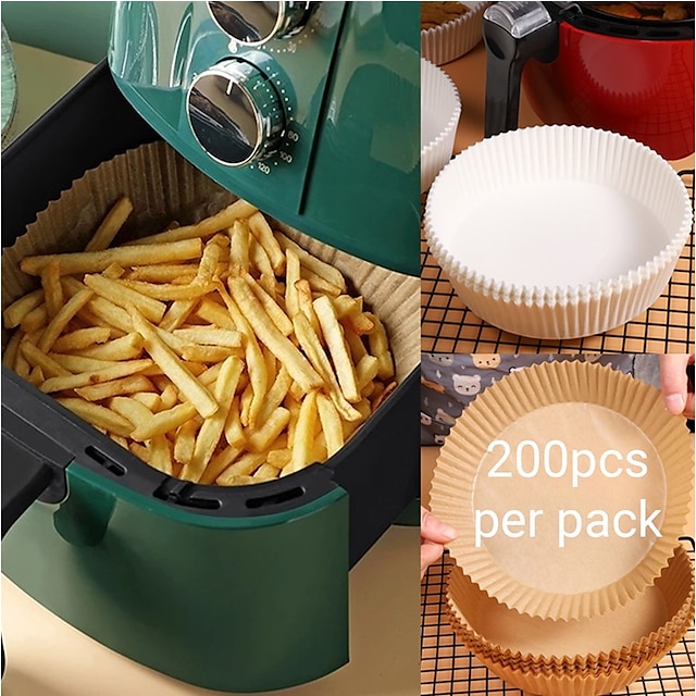  200 stks speciaal papier voor het bakken van olie-proof en olie-absorberende papier voor huishoudelijke barbecue plaat voedsel oven keuken pan pad