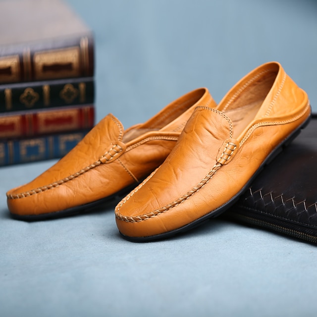 Herren Schuhe Loafers & Slip-Ons Leder Brautkleider schlicht Komfort Frühling Sommer 2024 - US Herren Schuhe Loafers & Slip-Ons Leder Brautkleider schlicht Komfort Frühling Sommer 2024 - US