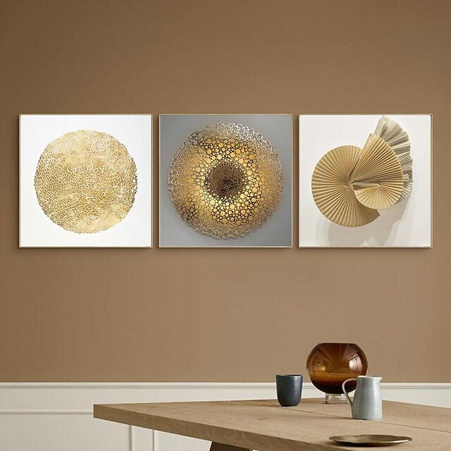 Abstract Wall Art Canvas Black Gold Geometric Prints and Posters ...