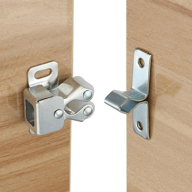  1 stk dobbel rullelås skap låser skap skap skap dør dobbel kule rulle lås lås dørstopper spjeld buffer magnet lukker