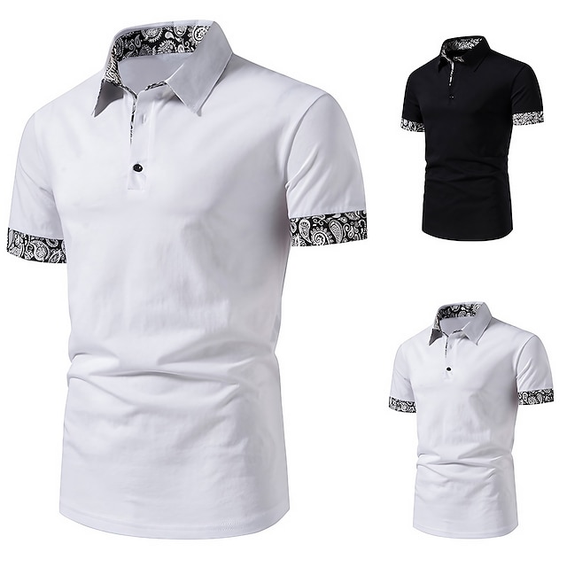  herrpikétröja 1920-tal kortärmad golf atletisk sport t-shirt slim fit t-shirt mode normal passform sommar sport t-shirts