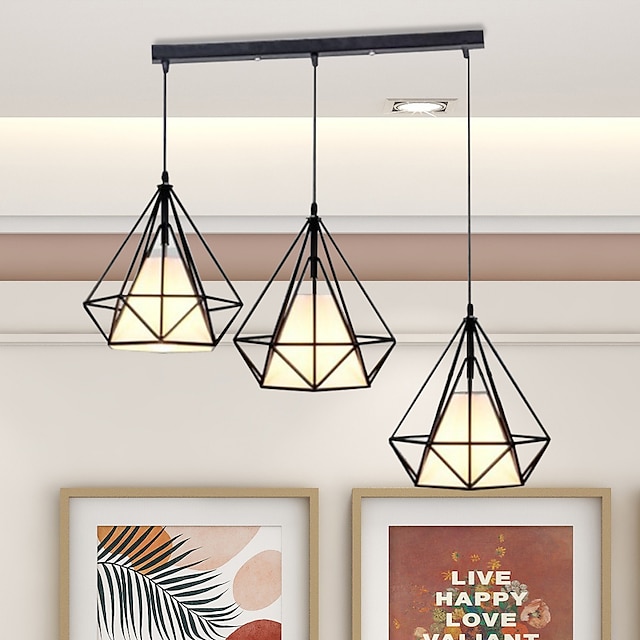  lampada a sospensione led 60 cm 3 luci sputnik design lampadari per sala da pranzo camera da letto lampade a sospensione finiture verniciate industriali 110-240v