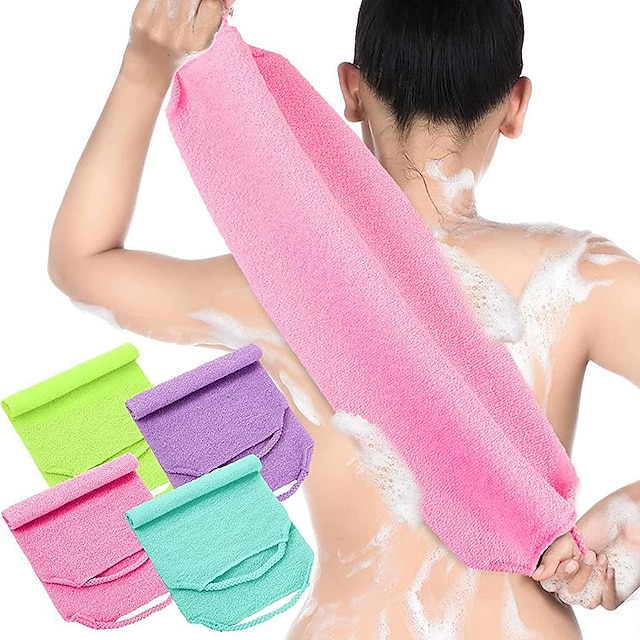  Peeling-Badetuch Handtuch zum Zurückziehen elastisches dehnbares Peeling-Badetuch Reibenbad zum Schlammbad Peelingbad Reiben zurück langes Badetuch