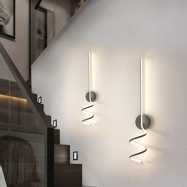  lightinthebox led seinävalaisimet minimalismi lämmin valkoinen/valkoinen valo 22w seinävalaisimet moderni nykyaikainen tyyli olohuone makuuhuone ruokasali metalliseinävalaisin