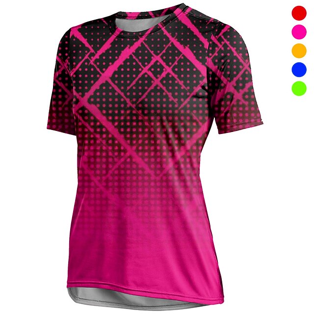 Maillot Cyclisme Femme Manches Courtes - Respirant, 3 Poches Arrière, Sangle Antidérapante Italienne