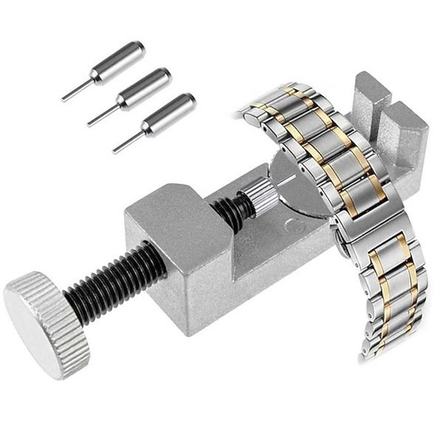  ferramenta de reparo de relógio removedor de pinos de elo de pulseira de metal removedor de elos de pulseira de metal (3 pinos)