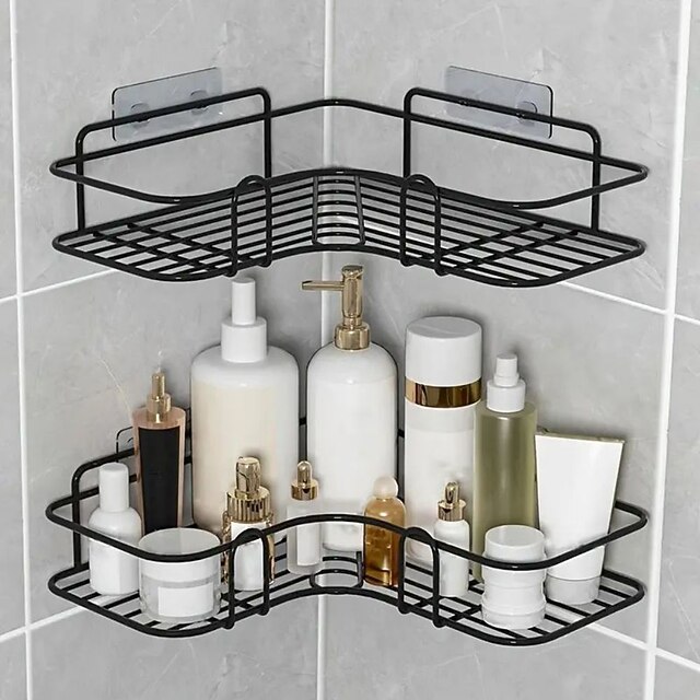 2 Pièces Étagère De Douche Étagère De Salle De Bain Étagère De Salle De