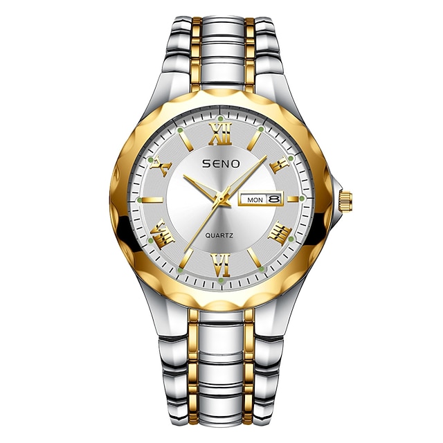 Montre De Couple Pour Hommes Et Femmes, Marque De Luxe, En Acier Inoxydable Doré, Pour Amoureux, Cadeau, Livraison Directe / Montres De Couple