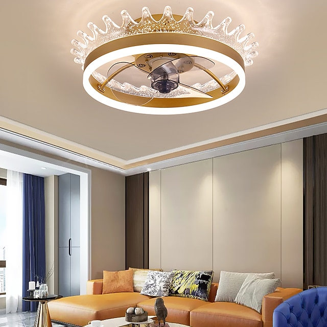  ventilatore da soffitto con anello luminoso design cerchio 22