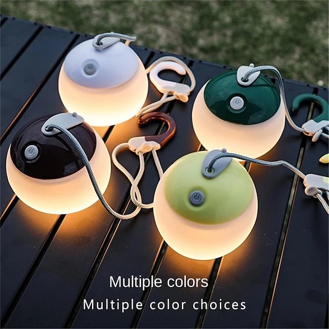  lampe de camping multifonction 1800 mah lanterne de tente rechargeable usb avec affichage de puissance portable 3 modes lampe extérieure 2 couleurs