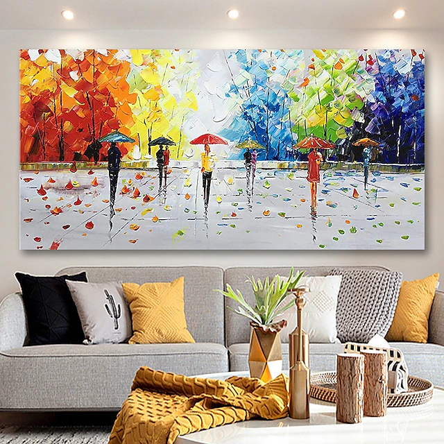 Oil Painting Hand Painted Abstract Landscape Modern Rolled Canvas Rolled Without Frame 12