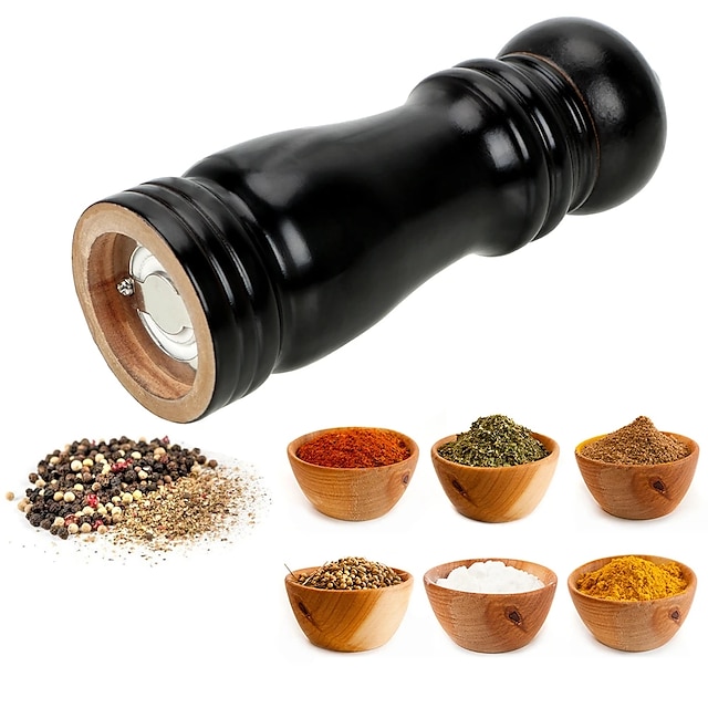  keittiö puinen pippuri suolamylly shaker pippurimylly gadget ruoanlaitto liharavintolat käsin liikkuminen manuaalinen pippurimyllyt