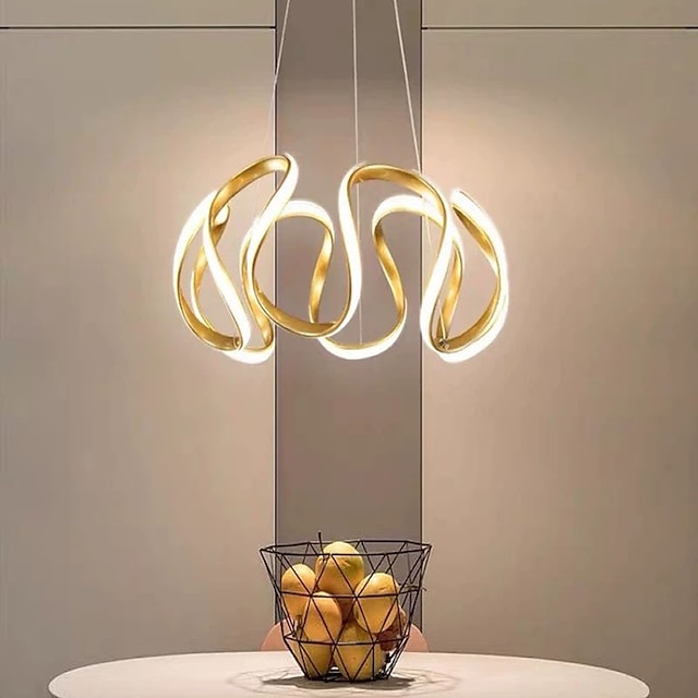  led hanglamp plafondlamp 48cm roestvrijstalen kroonluchter metalen geometrische gegalvaniseerde geverfde afwerkingen led nordic style