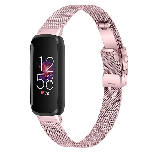  Smartwatch bånd Kompatibel med Fitbit Inspire 3 Inspire 2 / Inspire HR / Inspire Rustfrit stål Smartwatch Rem Justerbar Net Kvinder Mænd Milanesisk rem Udskiftning Armbånd