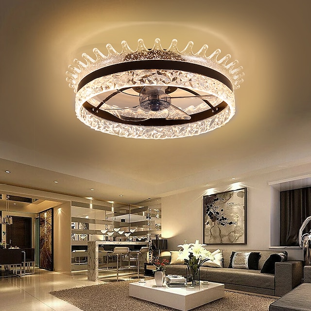  ventilateur de plafond avec anneau lumineux design cercle application 22