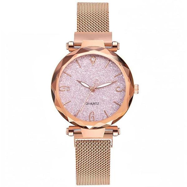  orologio da donna in oro rosa orologio da donna con orologio da polso da donna con cielo stellato magnetico di lusso