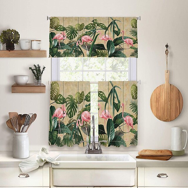 Kitchen Curtains Window Valance Curtains, Short Cafe Curtains Farmhouse ...