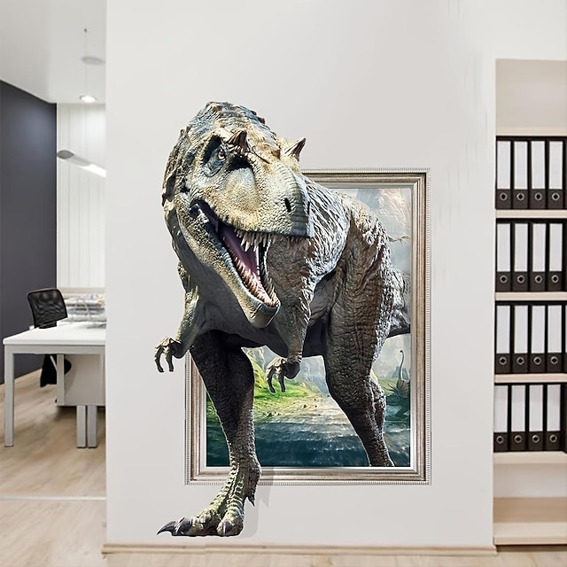  nová 3d rozbitá zeď realistický dinosaurus ložnice obývací pokoj dětský pokoj nástěnná malba