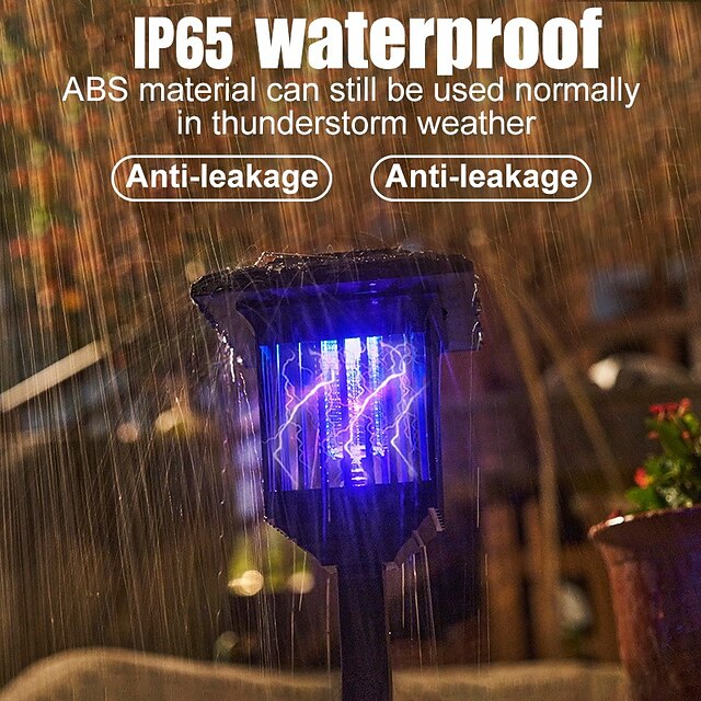 2PCS Solar Mosquito Lamp Outdoor Electric Mosquito Lamp Garden Garden