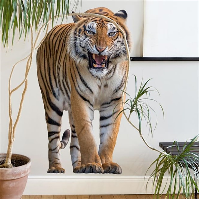  3d tygrys zwierzęta naklejki ścienne dekoracje do domu naklejka ścienna 1 szt