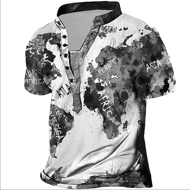 men-s-henley-shirt-graphic-map-stand-collar-clothing-apparel-3d-print