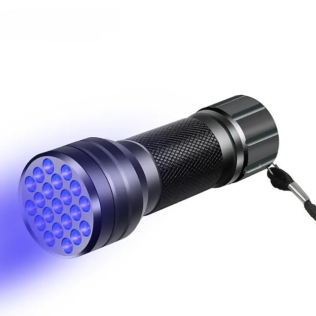  UV Light 21 LED Flashlight UV Torch Ultraviolet Lamp Outdoor Nail Dryer for Gel Nails Portability Nail Dryer Machine Nail Art Tools UV Light