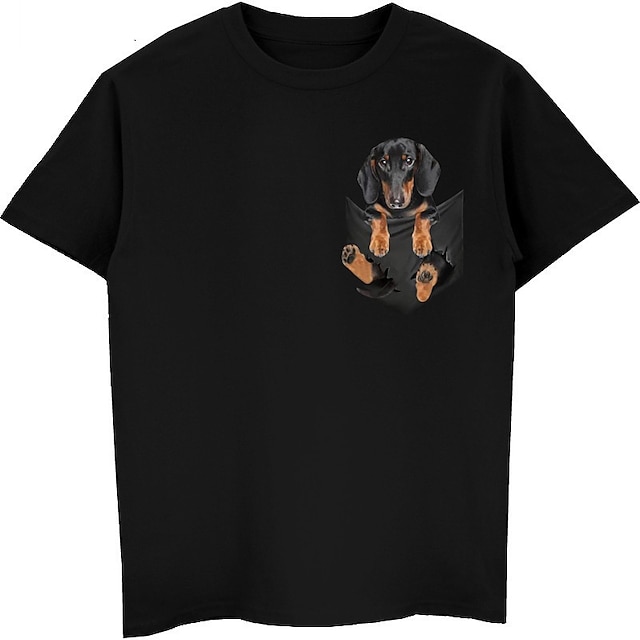  Dier Hond T-Shirt Afdrukken Street Style T-shirt Voor Voor Stel Voor heren Dames Volwassenen Heet stempelen Casual / Dagelijks