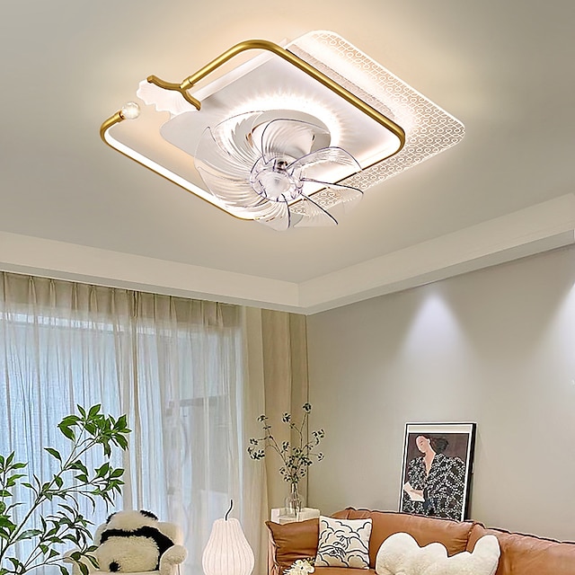  Ventilatoare de tavan cu lumini Ventilator de tavan de interior cu profil redus, cu reglaj de 21