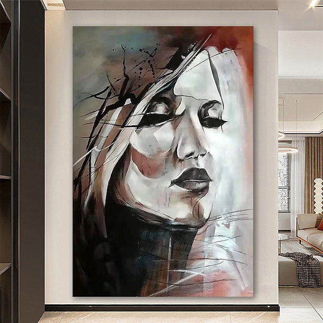  mintura velké velikosti ručně malované abstraktní dívka olejomalby na plátně pop art zdi obrázky pro domácí dekorace bez rámečku