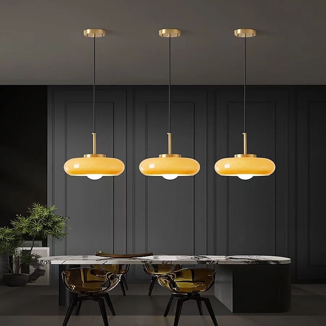  led hanglamp glas koper 28cm unieke kroonluchter voor eetkamer slaapkamer snoer verstelbaar