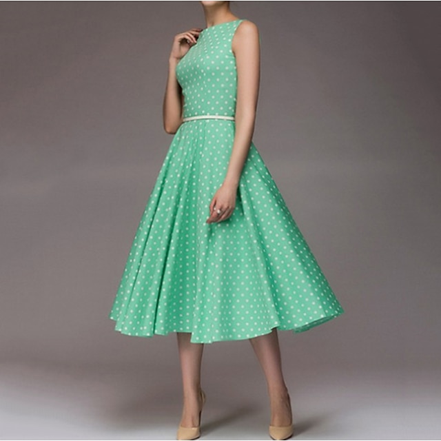  50'er a-line kjole retro vintage 1950'er svingkjole flare kjole damekostume vintage cosplay afslappet hverdagskjole