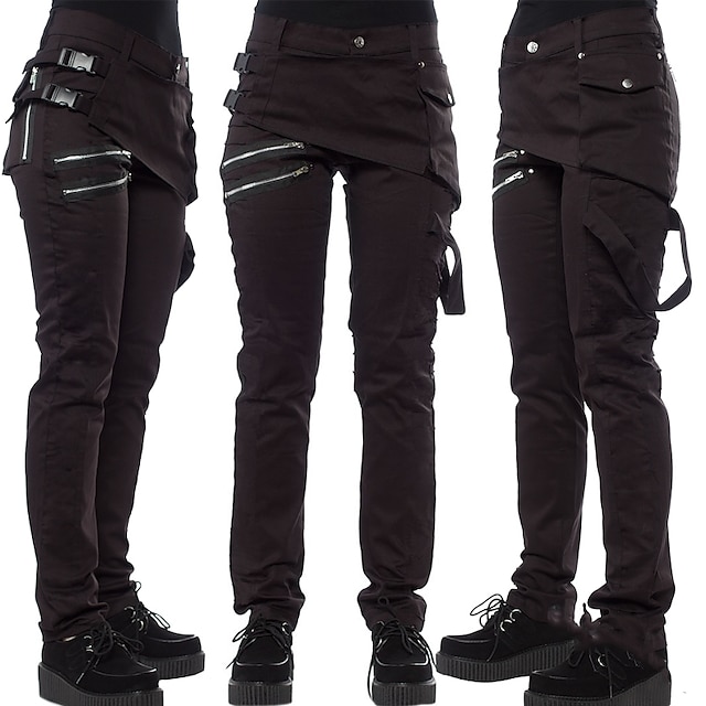  calça masculina retrô vintage punk & traje masculino gótico medieval do século XVII disfarce vintage cosplay casual calça diária disfarce