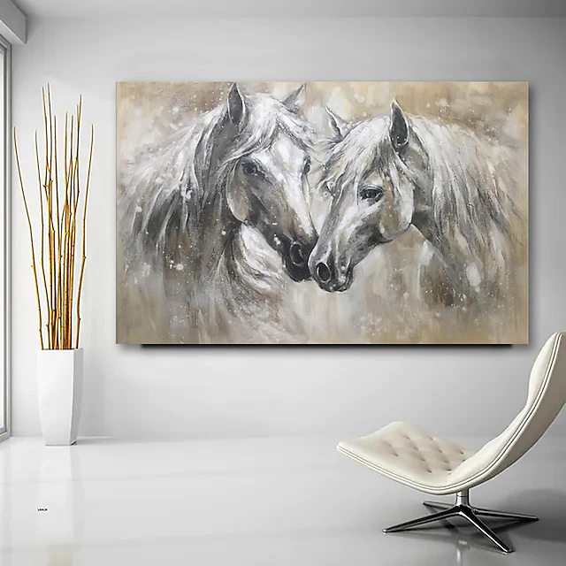 Oil Painting Hand Painted Animals Animals Modern Rolled Canvas Rolled Without Frame 10