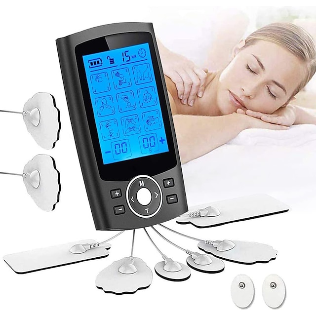  TENS Unit Muscle Stimulator Electronic PMS Pulse Massager Machine for Shock Physical Therapy Back Pain Relief Sciatica and Shoulder Recovery