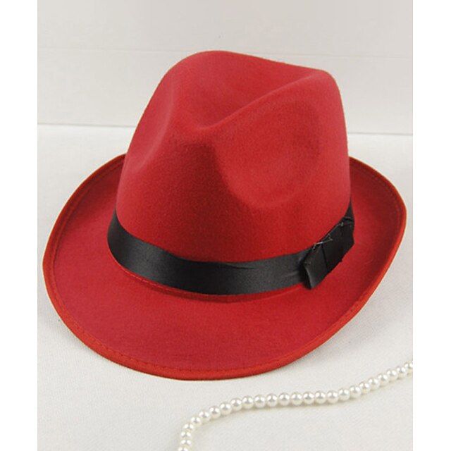 Men S Kentucky Derby Hat Fedora Hat Brim Hat Black Wine Woolen Fedoras Vqroim1681956480639