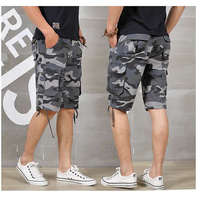 Men's Cargo Shorts Baggy Shorts Multi Pocket 6 Pocket Camouflage ...