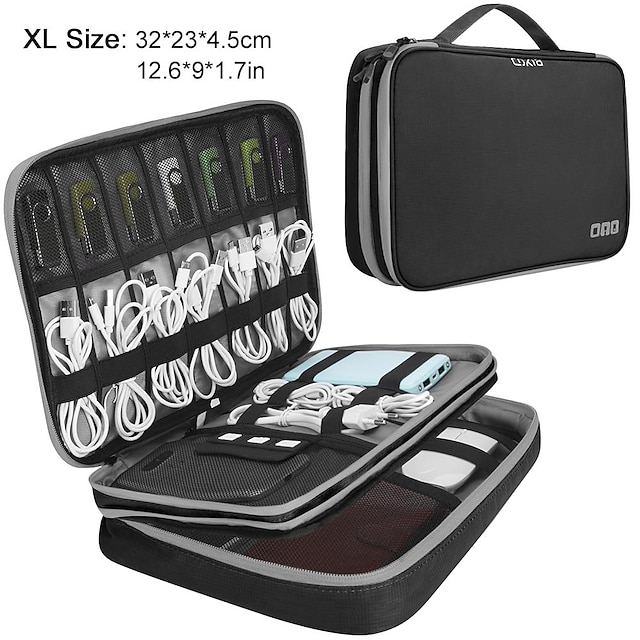 Portable Electronic Accessories Travel case,Cable Organizer Bag Gadget ...