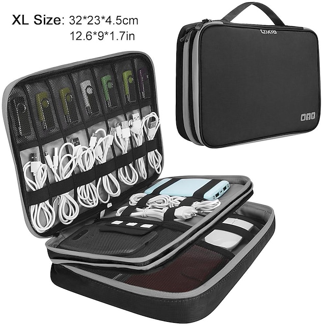 Portable Electronic Accessories Travel case,Cable Organizer Bag Gadget