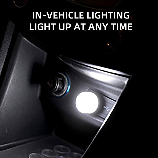  2 stk bil usb ambient light mini led dekorative atmosfære lamper til auto interiør bærbare lys plug and play