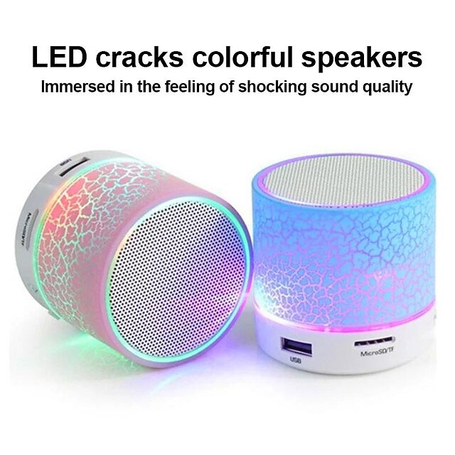 a9 بلوتوث مكبر صوت صغير لاسلكي ملون led tf بطاقة usb مضخم صوت محمول mp3 عمود صوت موسيقى لجهاز الكمبيوتر