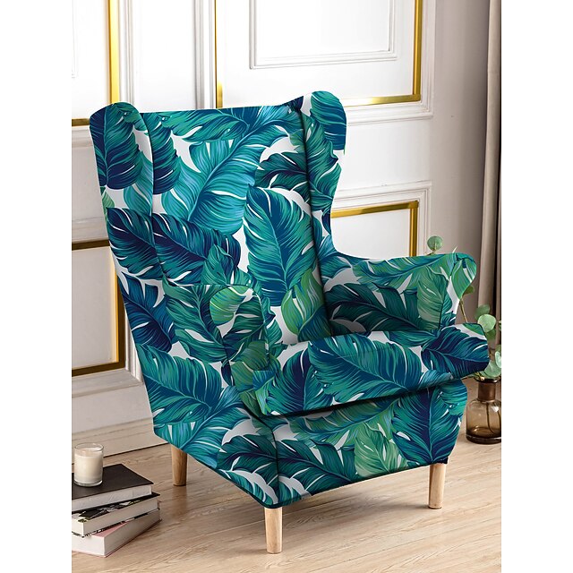 Stretch Wingback Chair Cover Wing Chair Slipcovers With Seat Cushion