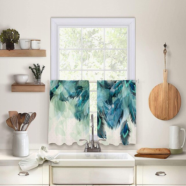 Kitchen Curtains Window Valance Curtains, Short Cafe Curtains Farmhouse ...