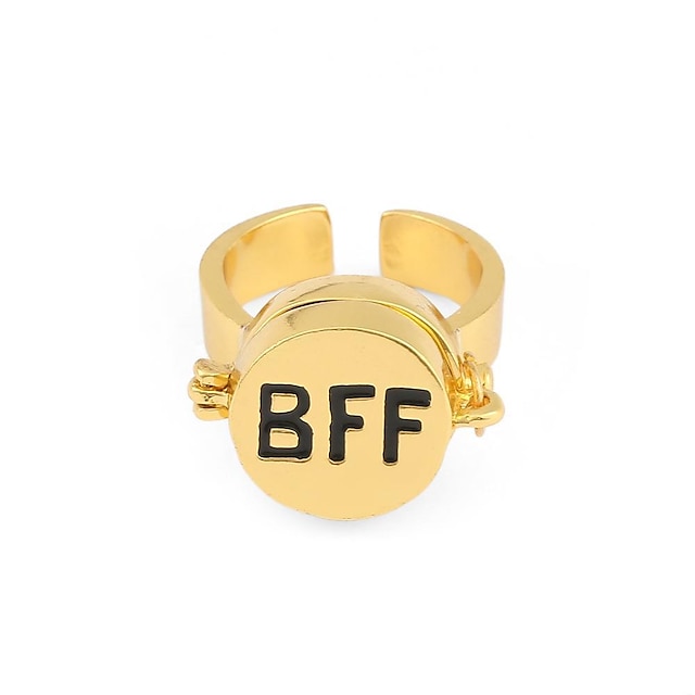  BFF Forever Best Friend's Gift Ring Ins Style Small Open Ring