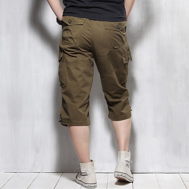 Men's Cargo Shorts Capri shorts Capri Pants Hiking Shorts Elastic Waist ...