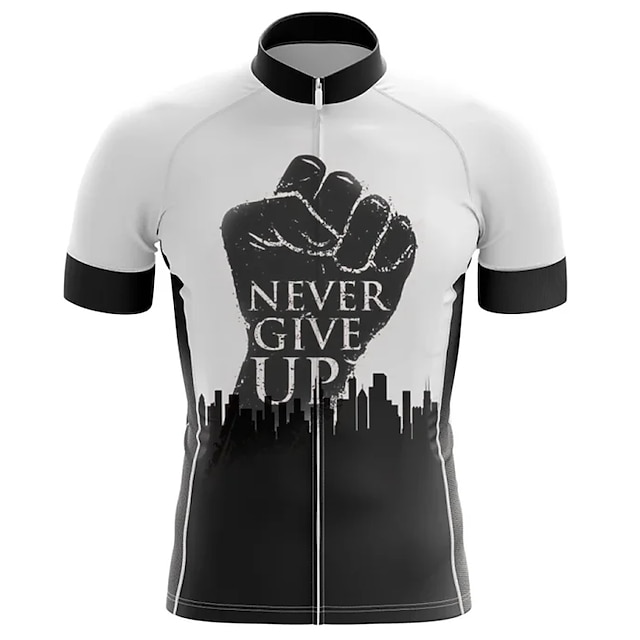 Men's Cycling Jersey Short Sleeve Bike Jersey Top with 3 Rear Pockets